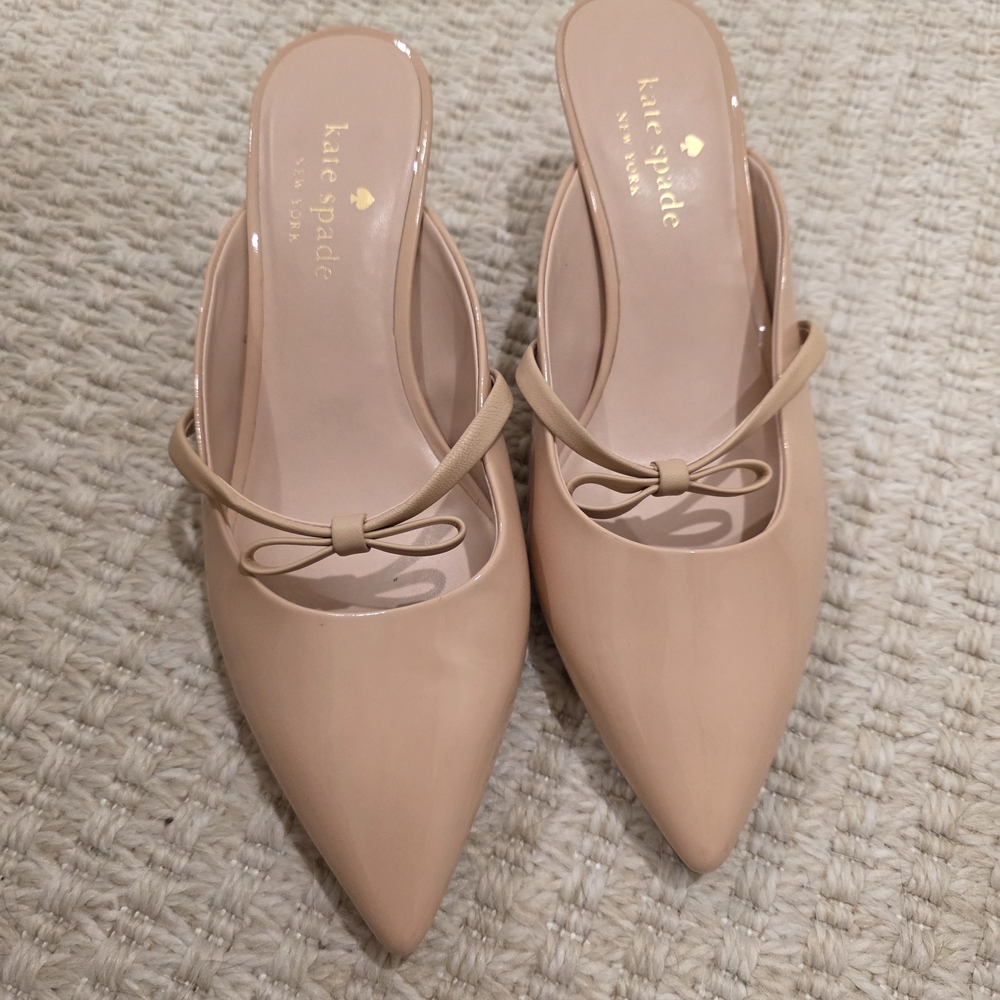 Kate Spade New York Nude Bow Slingback Heels – Size 8.5B